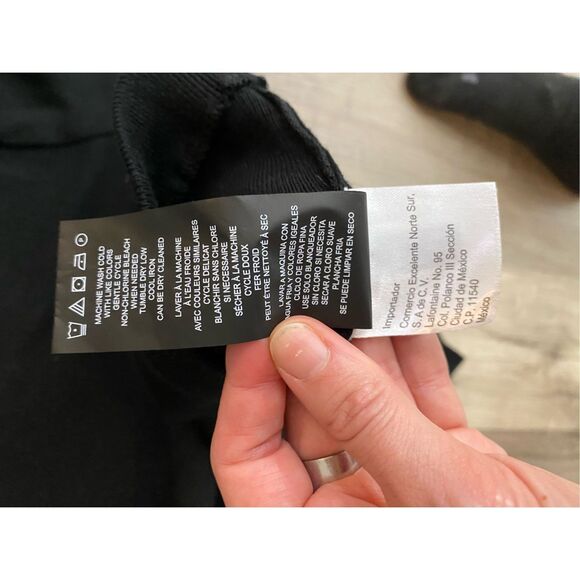 Karl Lagerfeld Paris Stripe Cuff Mock Neck Sweater Black/Blue, Sz Small, MP $169 - Picture 8 of 11